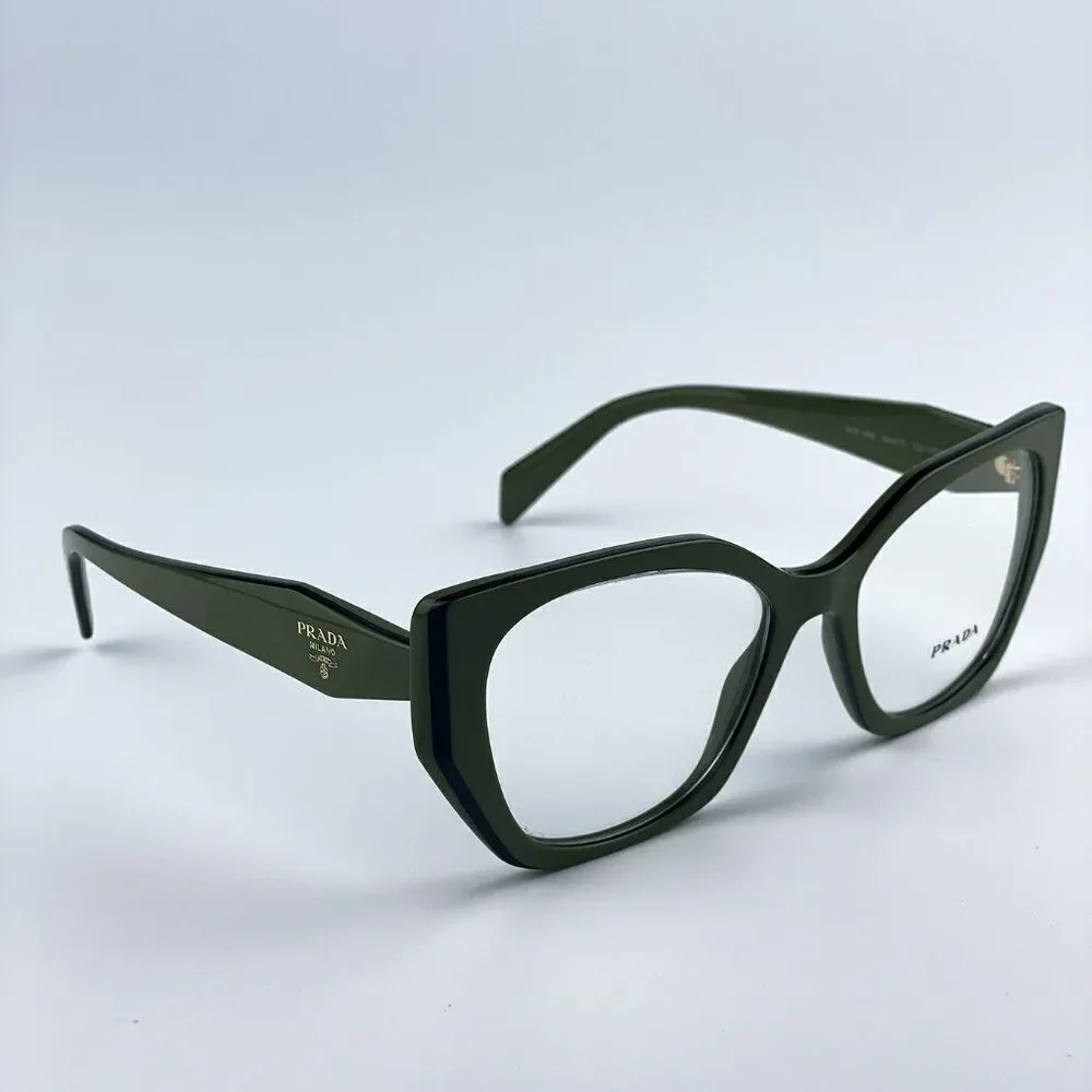 NEW Prada PR18WV 13J1O1 Sage Green Black Cat Eye Women Eyeglasses